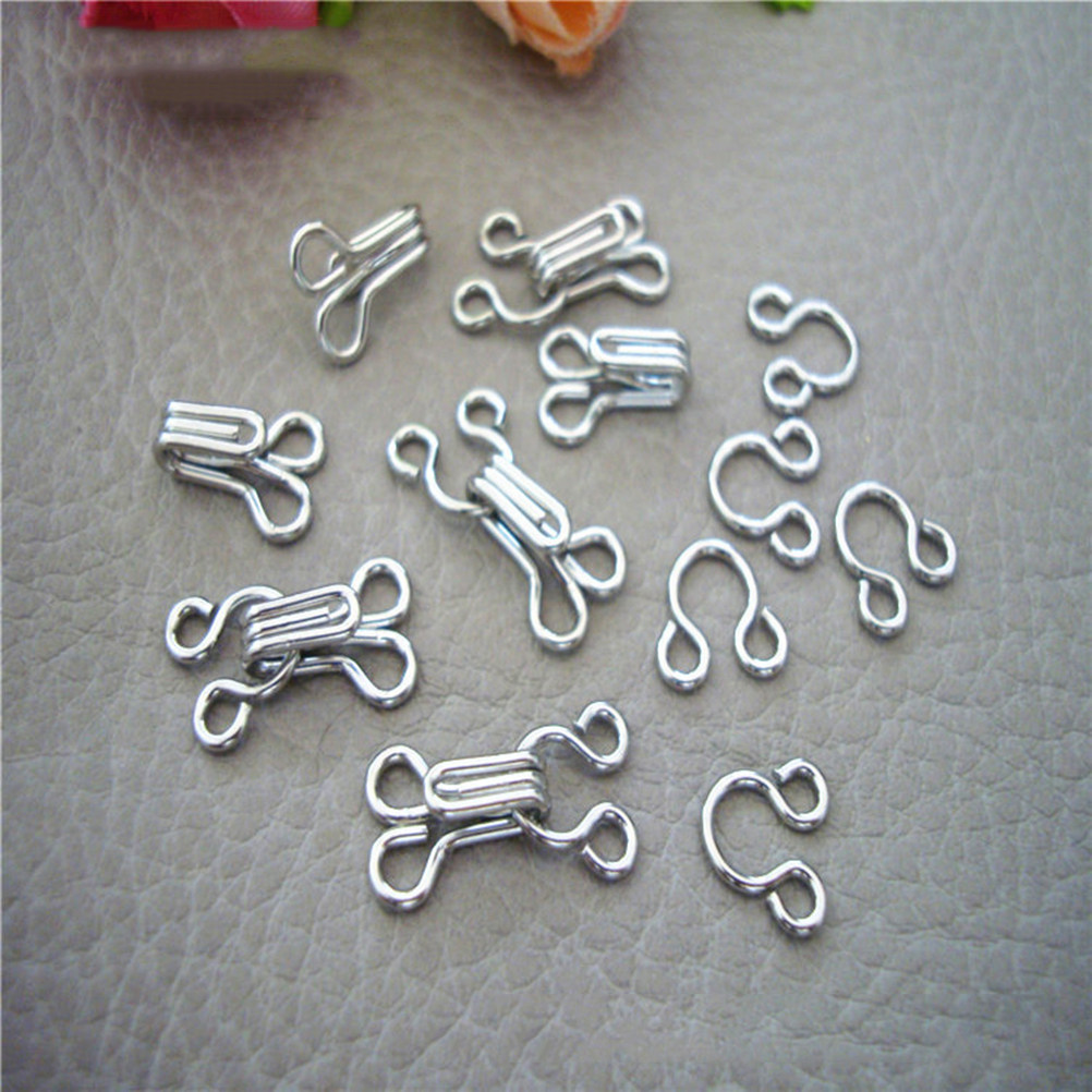 Hook Eye Fastener - 100Pcs Metal Hook and Eye Closures