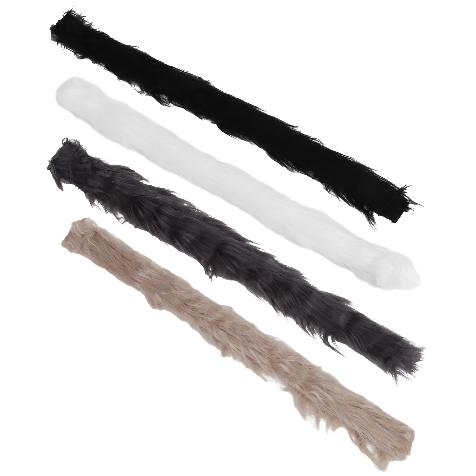 Textile And Sewing Supply - 4Pcs DIY Faux Ribbon Shaggy Artificial
