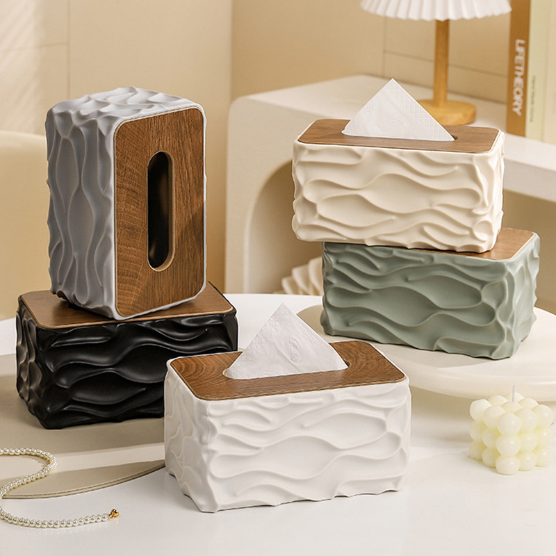 Pattern Tissue Paper - Desktop Tissue Box Wave Pattern Creative