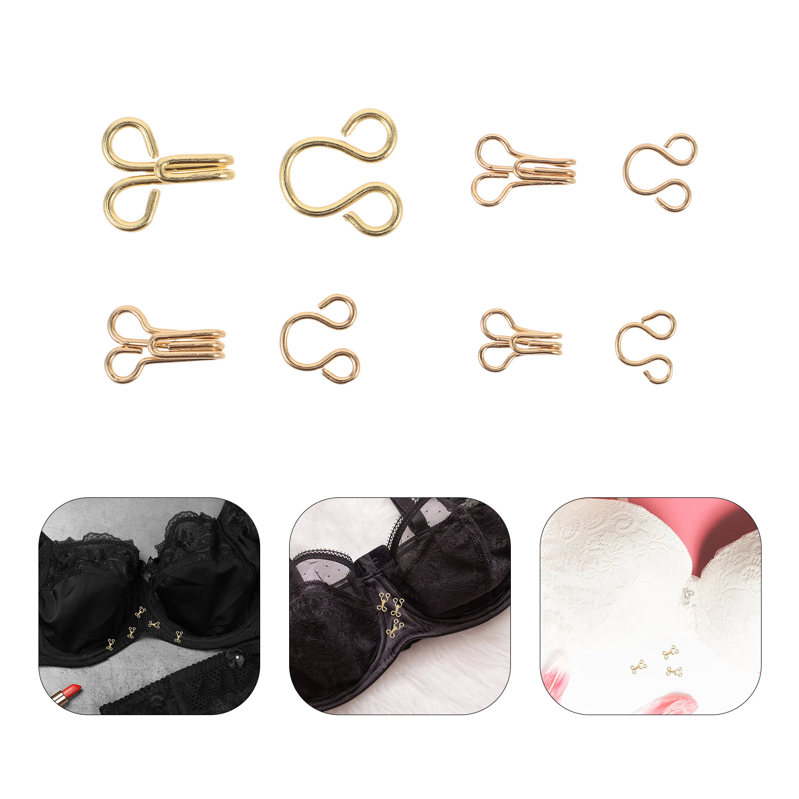 Hook Eye Fastener - 80Pairs Sewing Metal Hook and Eye