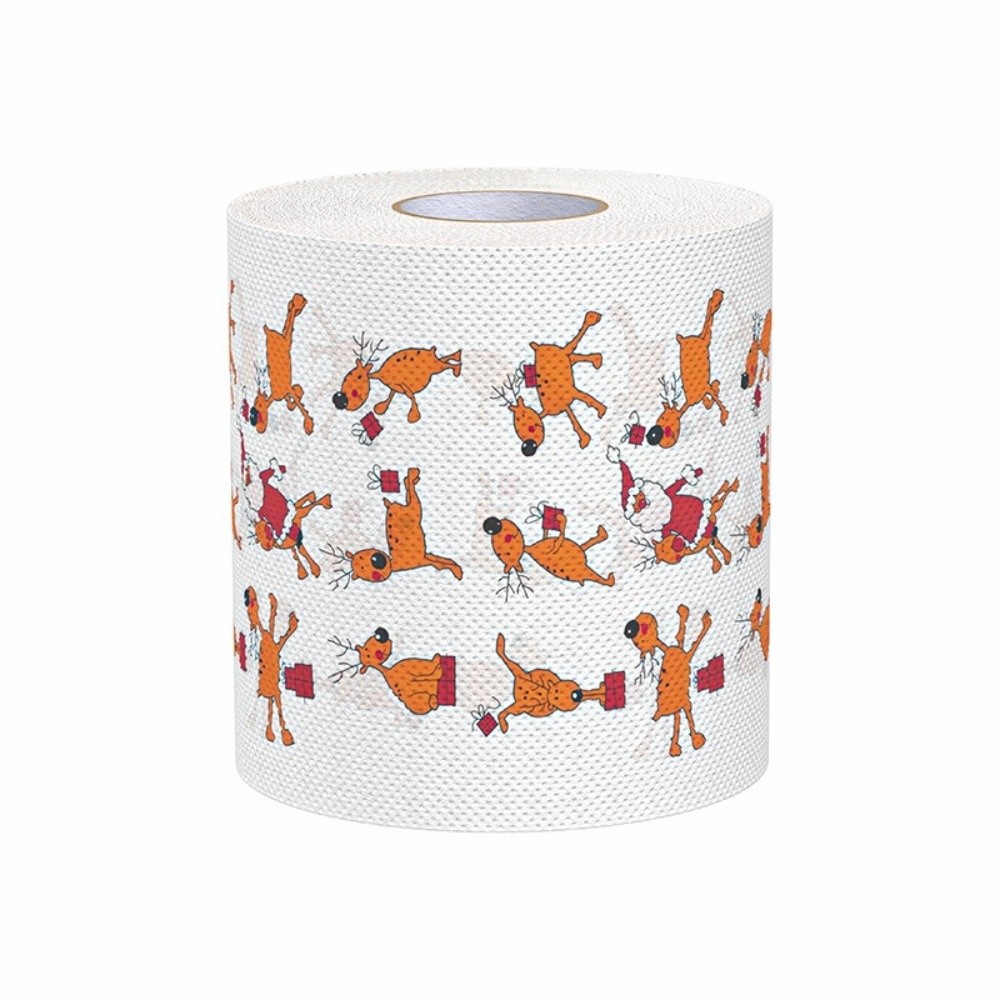 Pattern Tissue Paper - Santa Printed Christmas Toilet Roll Paper