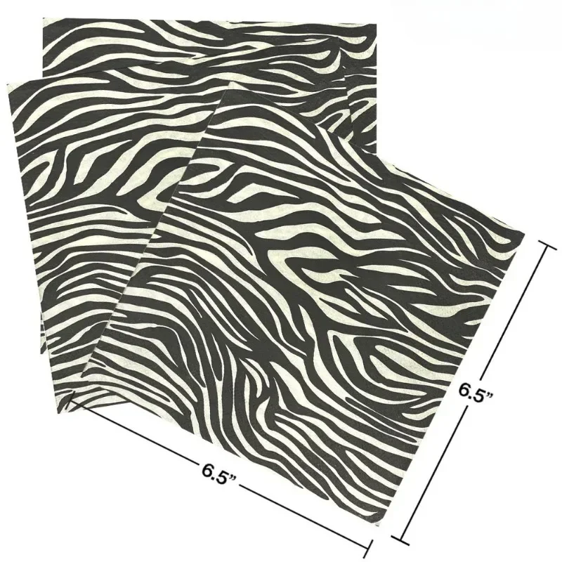 Pattern Tissue Paper - 20pcs 33cm 2-Ply New Black and