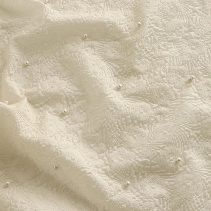 Textile And Sewing Supply - 100x140cm Pearl Beads Jacquard Fabric Sewing