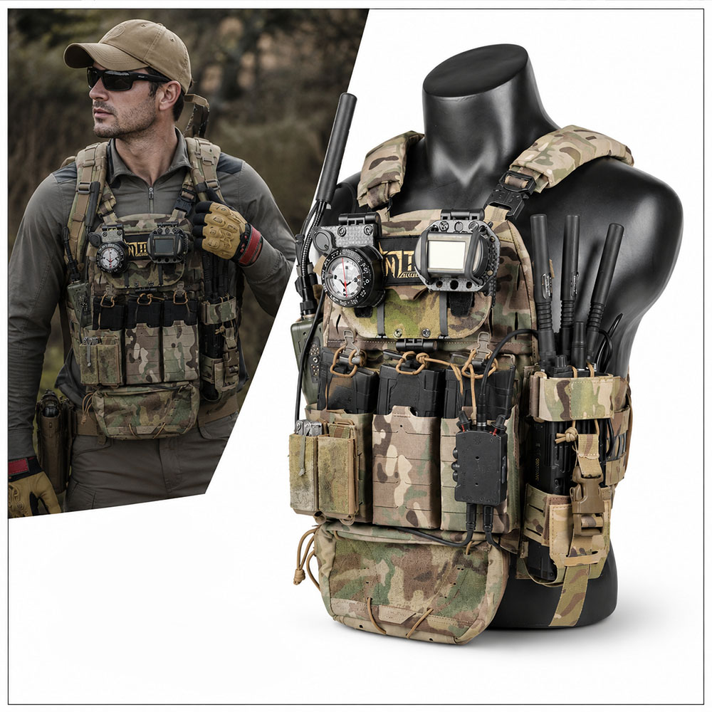 Shoulder Pad Set In - Tactical Vest Set MOLLE Chest Rig