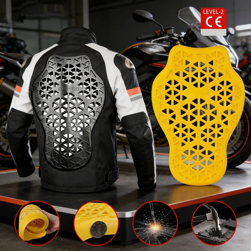 Shoulder Pad Set In - Motorcycle Protective Gear Set: Back, Shoulder,