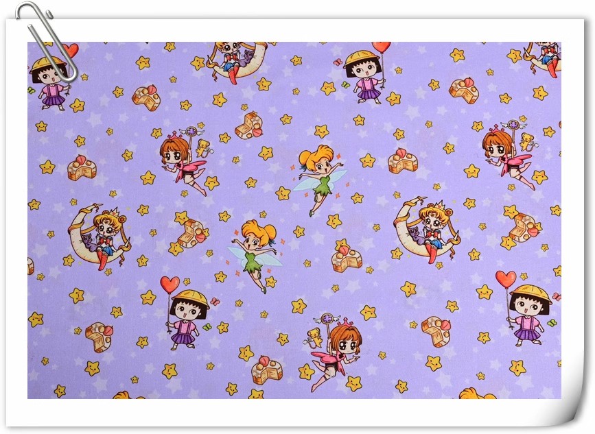 Sailor Moon Stars Cartoon Girl - Sewing Textiles ulasan dan harga