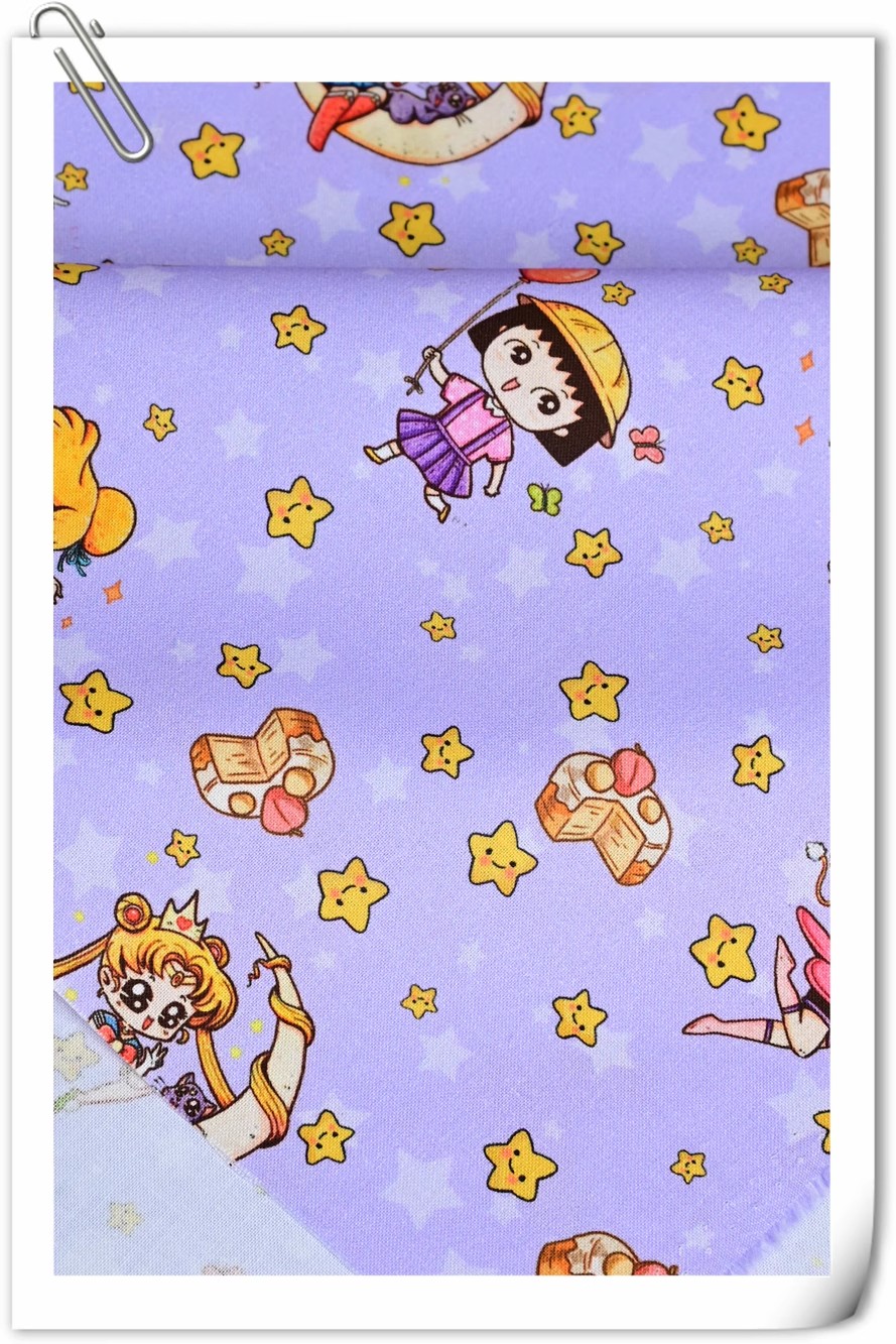 Sailor Moon Stars Cartoon Girl - Sewing Textiles ulasan dan harga