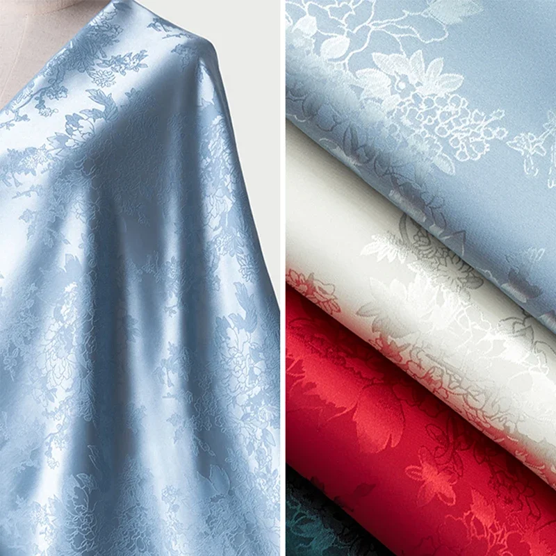 100x150cm Floral Jacquard Sati - Textile And Sewing Supply ulasan dan harga