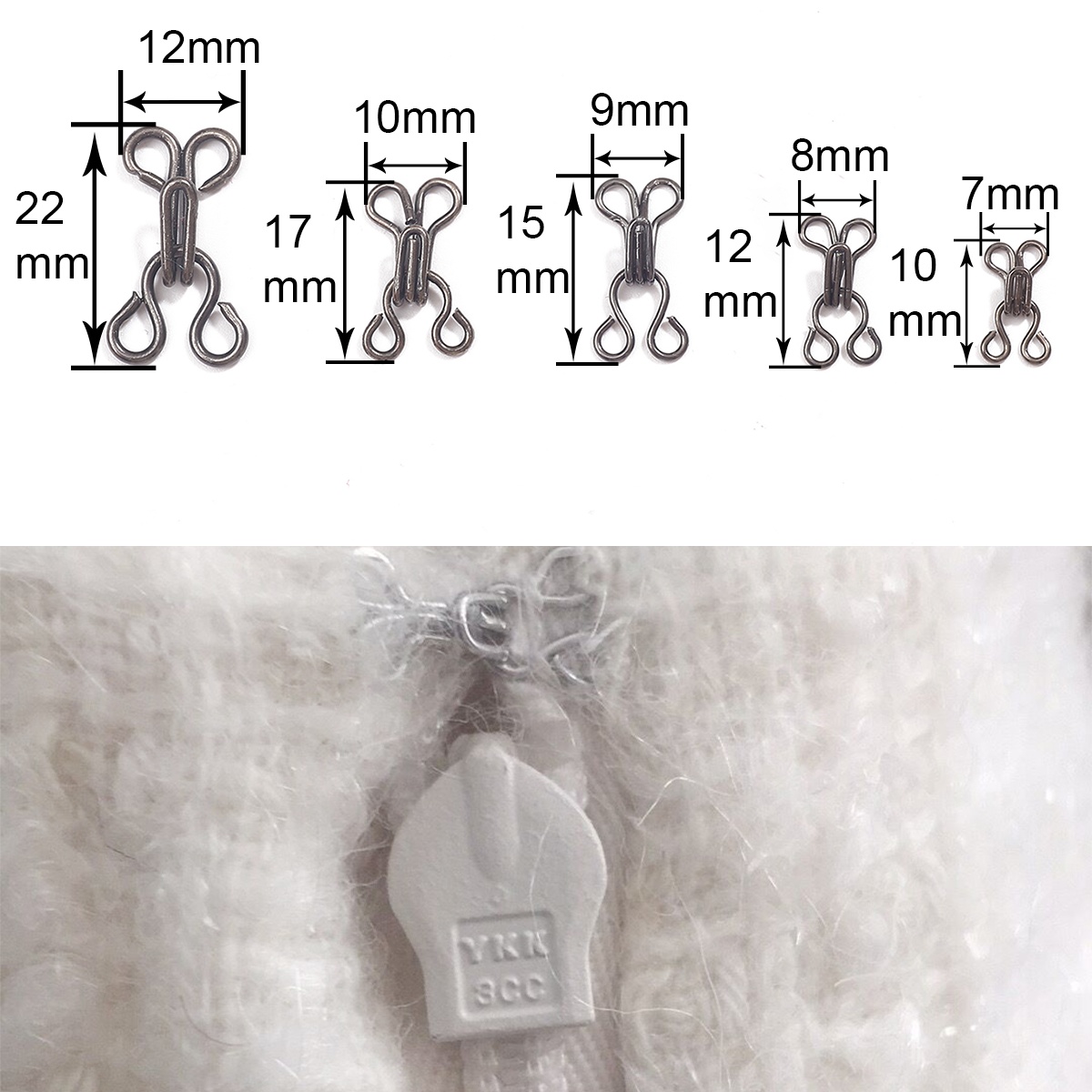 7-12mm 24pcs Cloth Hook and Ey - Hook Eye Fastener ulasan dan harga