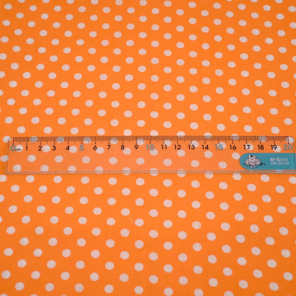 50X150CM White Orange Polka Do - Sewing Textiles ulasan dan harga