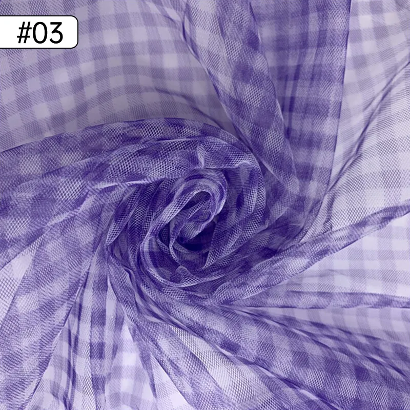 90x150cm Check Mesh Fabric Tra - Textile And Sewing Materials ulasan dan harga