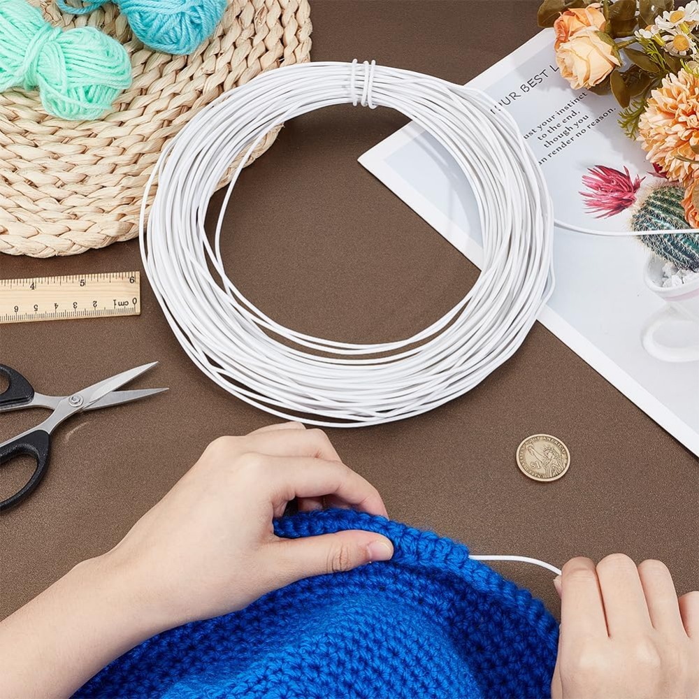 30m White Millinery Wire 2mm D - Sewing Kit ulasan dan harga