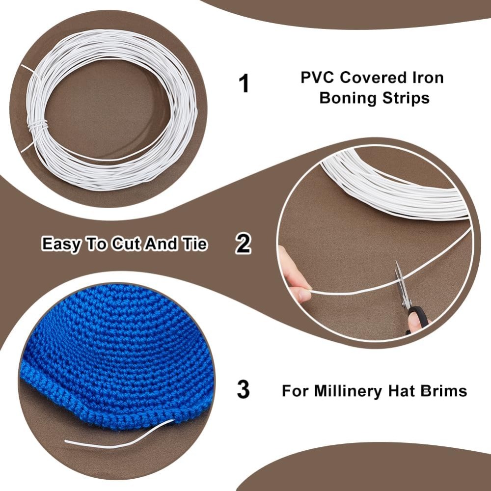 30m White Millinery Wire 2mm D - Sewing Kit ulasan dan harga