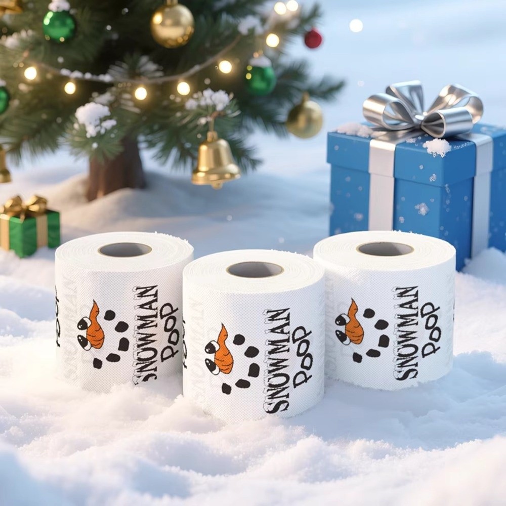 Santa Printed Christmas Toilet - Pattern Tissue Paper ulasan dan harga