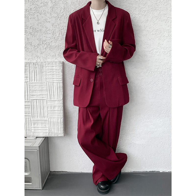 Casual suit set Men  terno mas - Shoulder Pad Set In ulasan dan harga