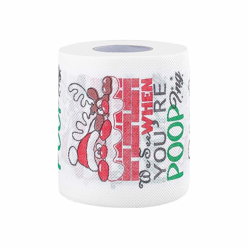 Santa Printed Christmas Toilet - Pattern Tissue Paper ulasan dan harga