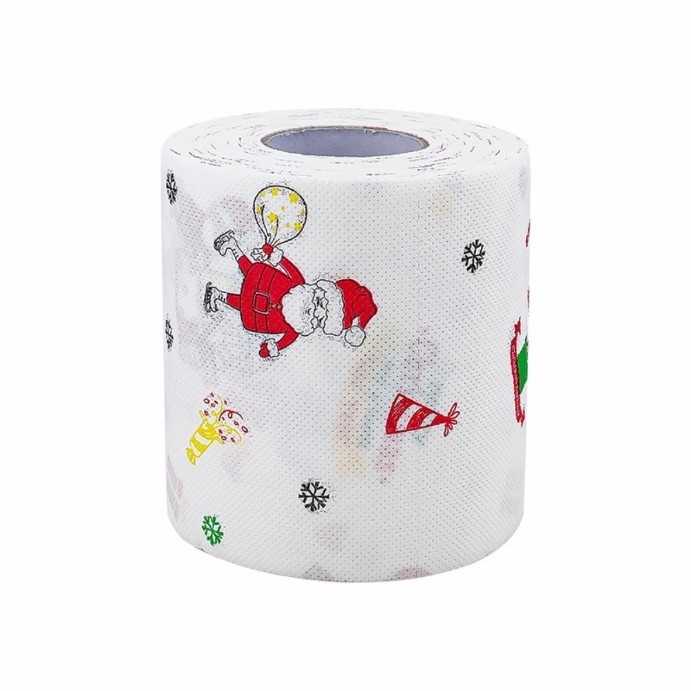 Santa Printed Christmas Toilet - Pattern Tissue Paper ulasan dan harga