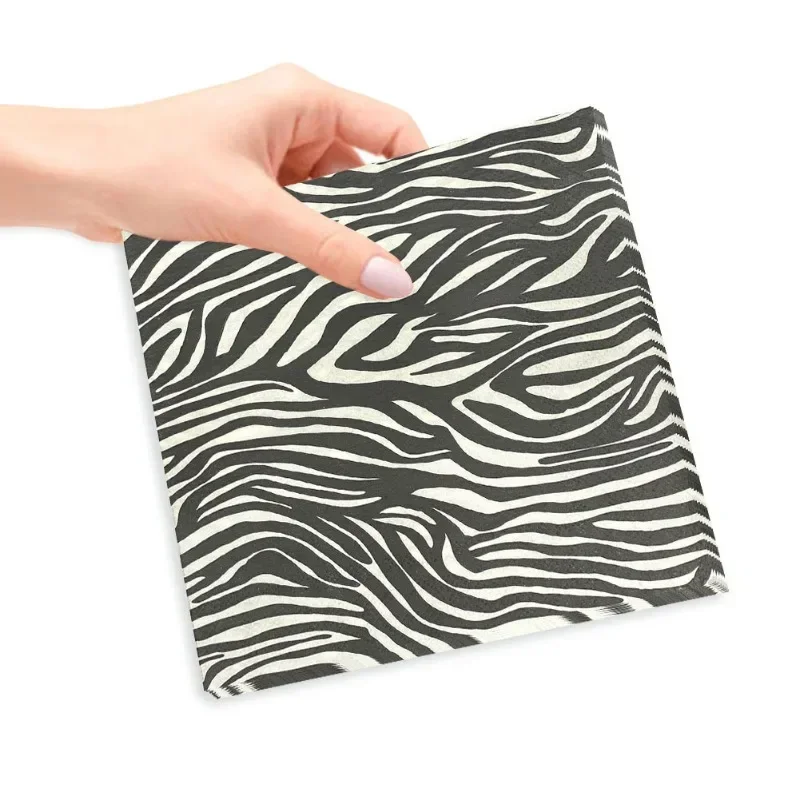 20pcs 33cm 2-Ply New Black and - Pattern Tissue Paper ulasan dan harga