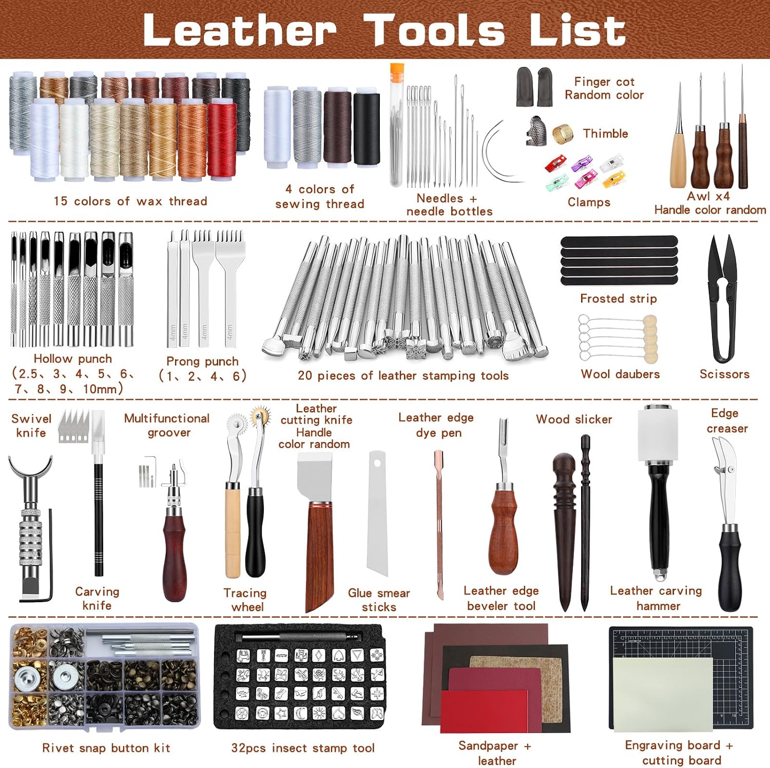 Leather Tooling Kit Leather Cr - Sewing Kit ulasan dan harga