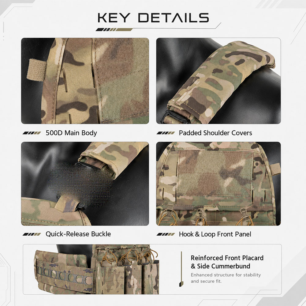 Tactical Vest Set MOLLE Chest  - Shoulder Pad Set In ulasan dan harga