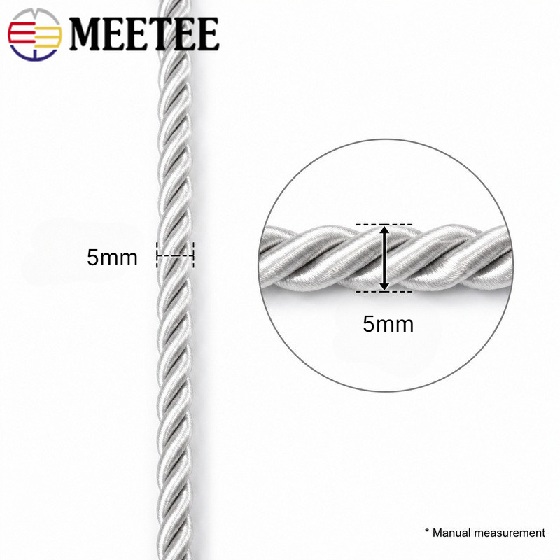 20Meters 5mm Cotton Nylon Blen - Sewing Textiles ulasan dan harga