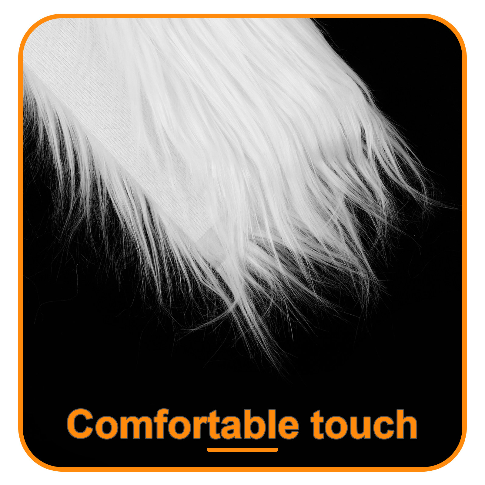 2Pcs Square Long Hair Faux Fab - Sewing Textiles ulasan dan harga