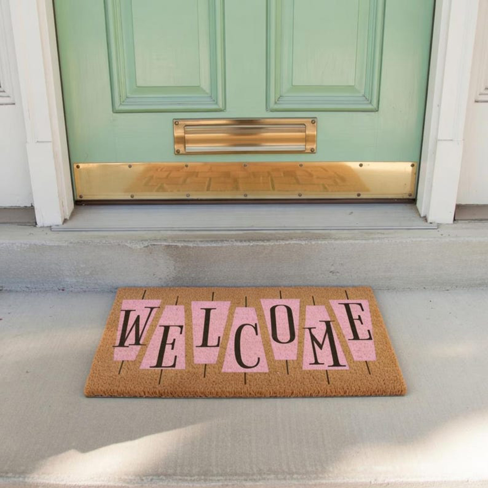 Retro Pink Cute Doormat Welcom - Century Textile & Sewing Supply Avenue C North Saskatoon Sk ulasan dan harga