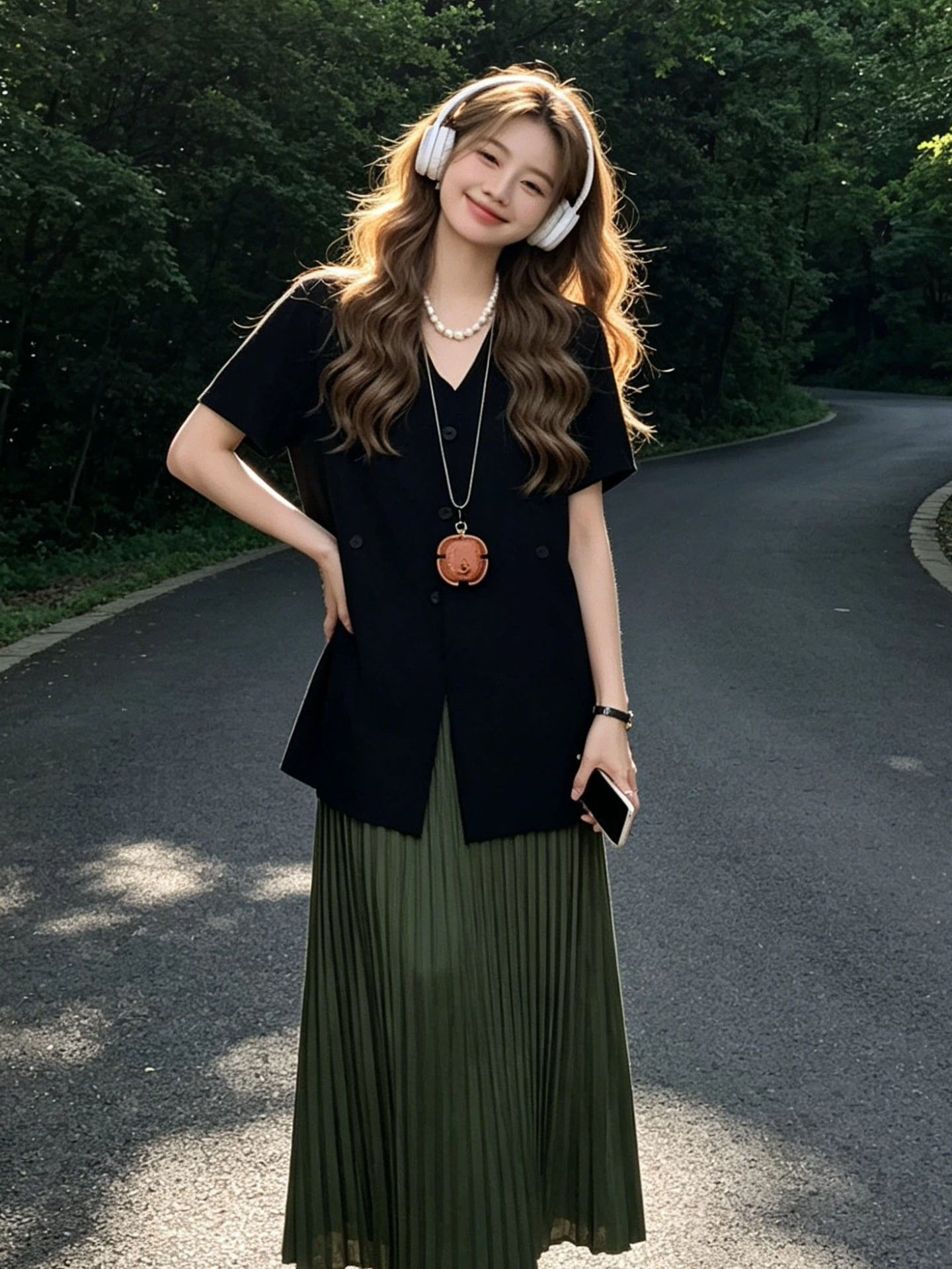 Elegant Casual Women's Suit Se - Shoulder Pad Set In ulasan dan harga