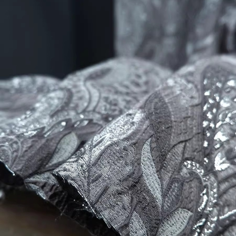 Gray Court Style Shiny Jacquar - Textile And Sewing Materials ulasan dan harga