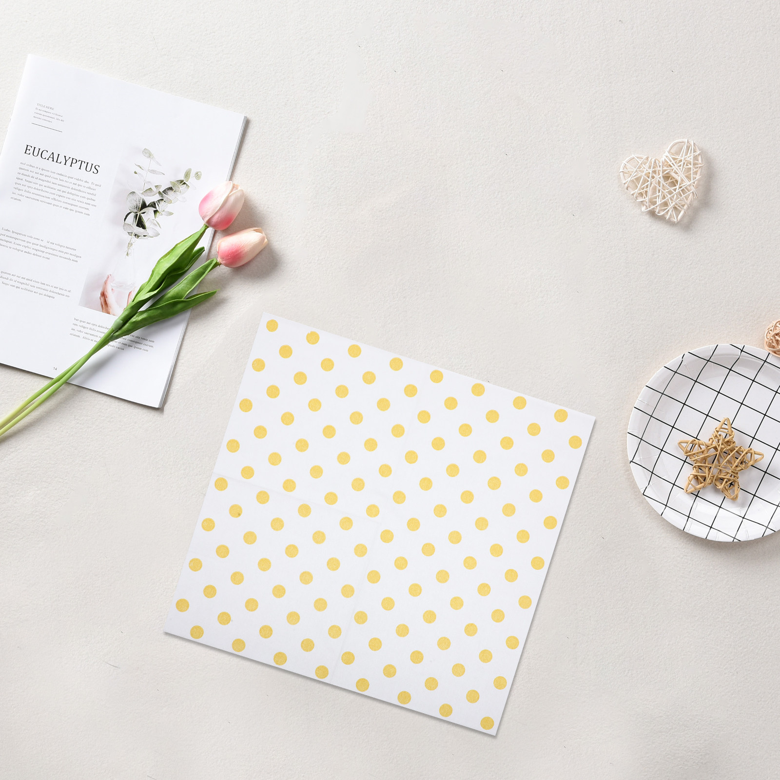 5Sets Patterned Paper Napkins  - Pattern Tissue Paper ulasan dan harga