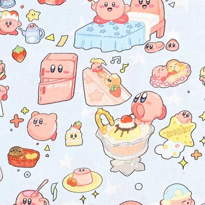 Cartoon Kirby 100 Cotton Fabri - Sewing Textiles ulasan dan harga