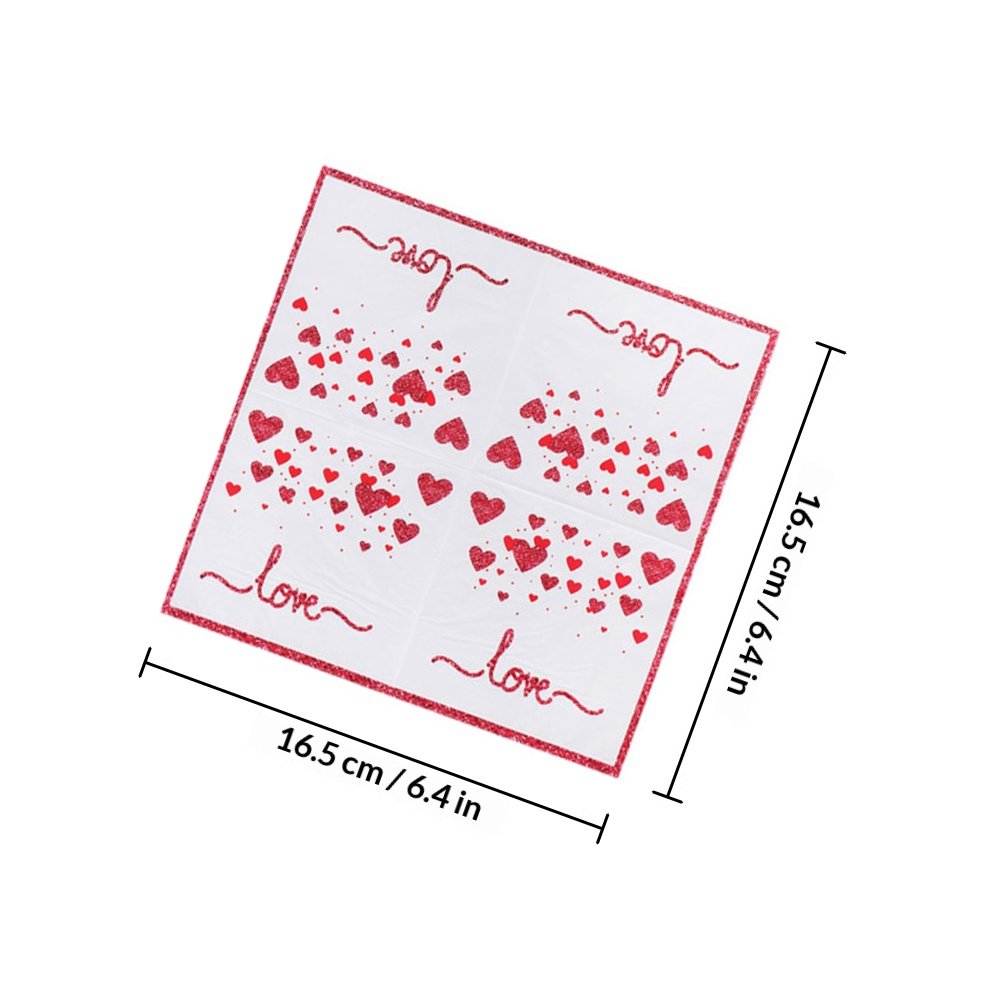 40Pcs Elegant Love Print Dispo - Pattern Tissue Paper ulasan dan harga