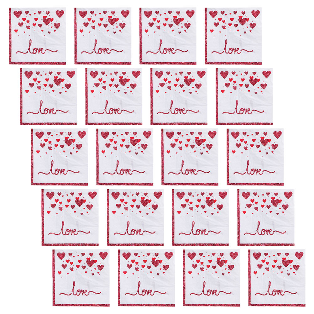 40Pcs Elegant Love Print Dispo - Pattern Tissue Paper ulasan dan harga